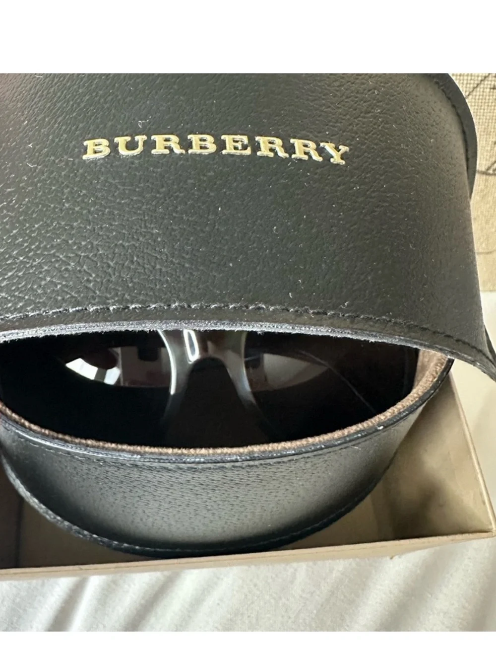 Burberry Cat Eye Sunglasses | Made in Italy | Black Tortoiseshell Blue Grad